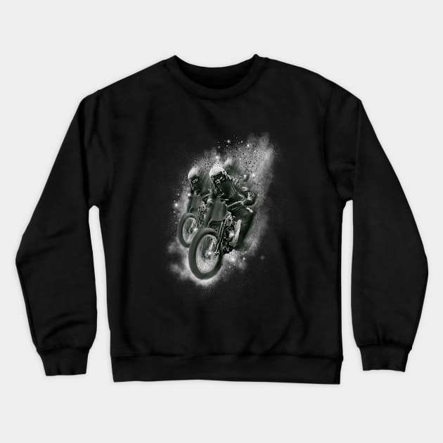 Eternal Bike Riders by MotorManiac Crewneck Sweatshirt by MotorManiac